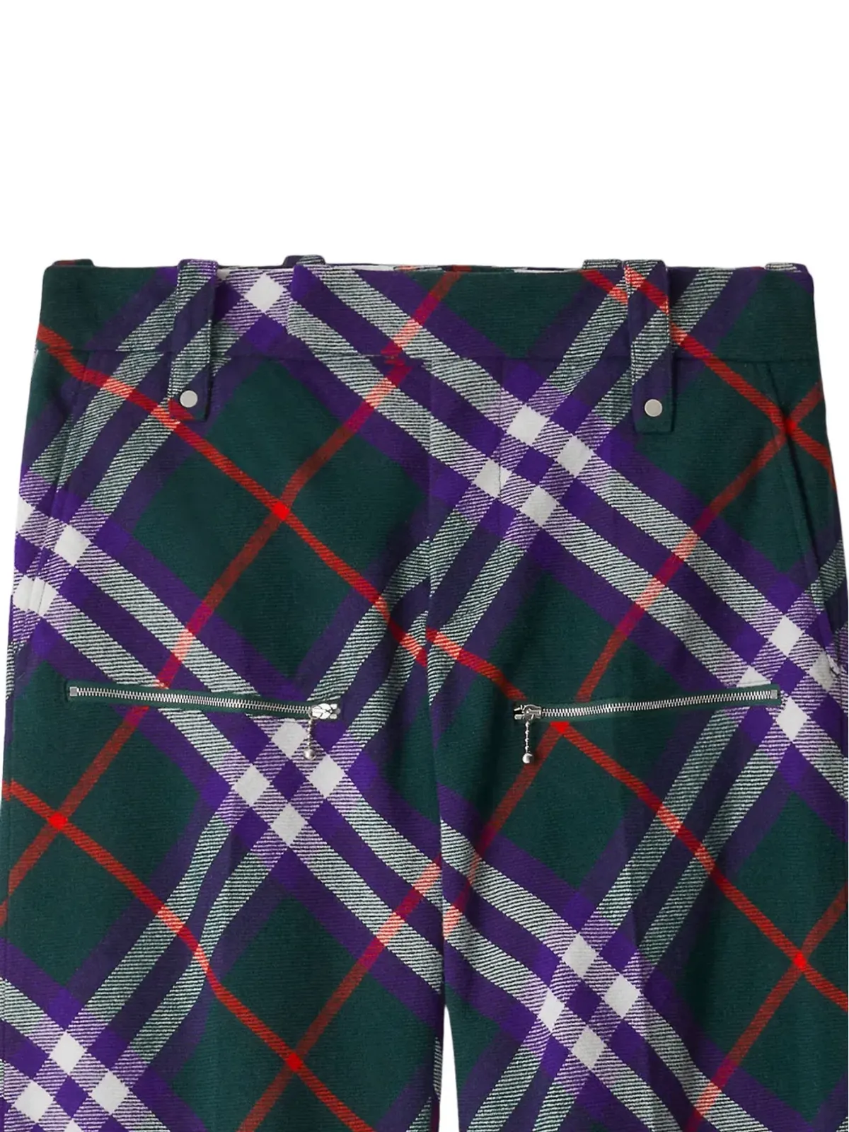 Burberry チェック柄ウールパンツ - 画像2