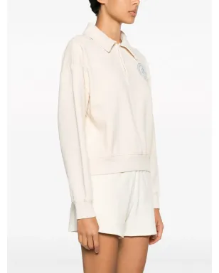 Sporty & Rich ロゴプリント長袖ポロシャツ - サムネイル3