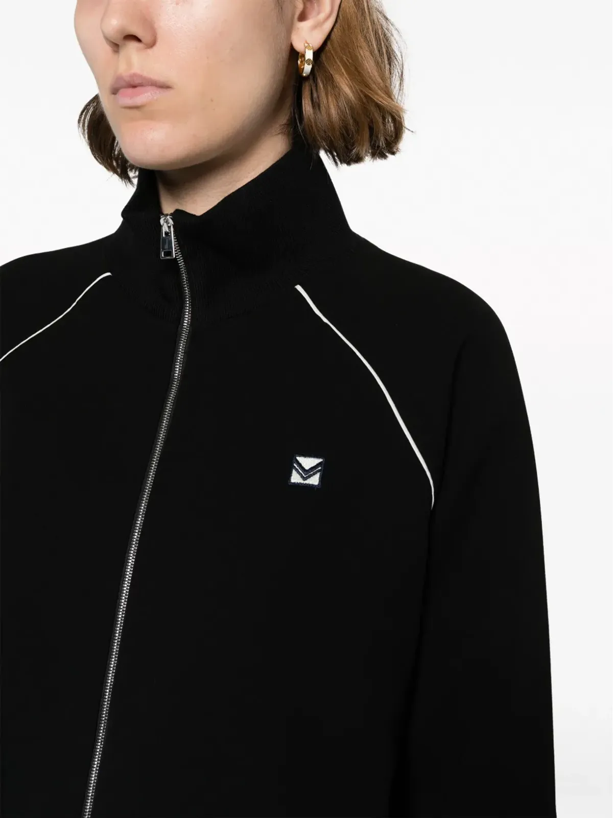 Tory Burch クレープ トラックジャケット - Black - 画像5