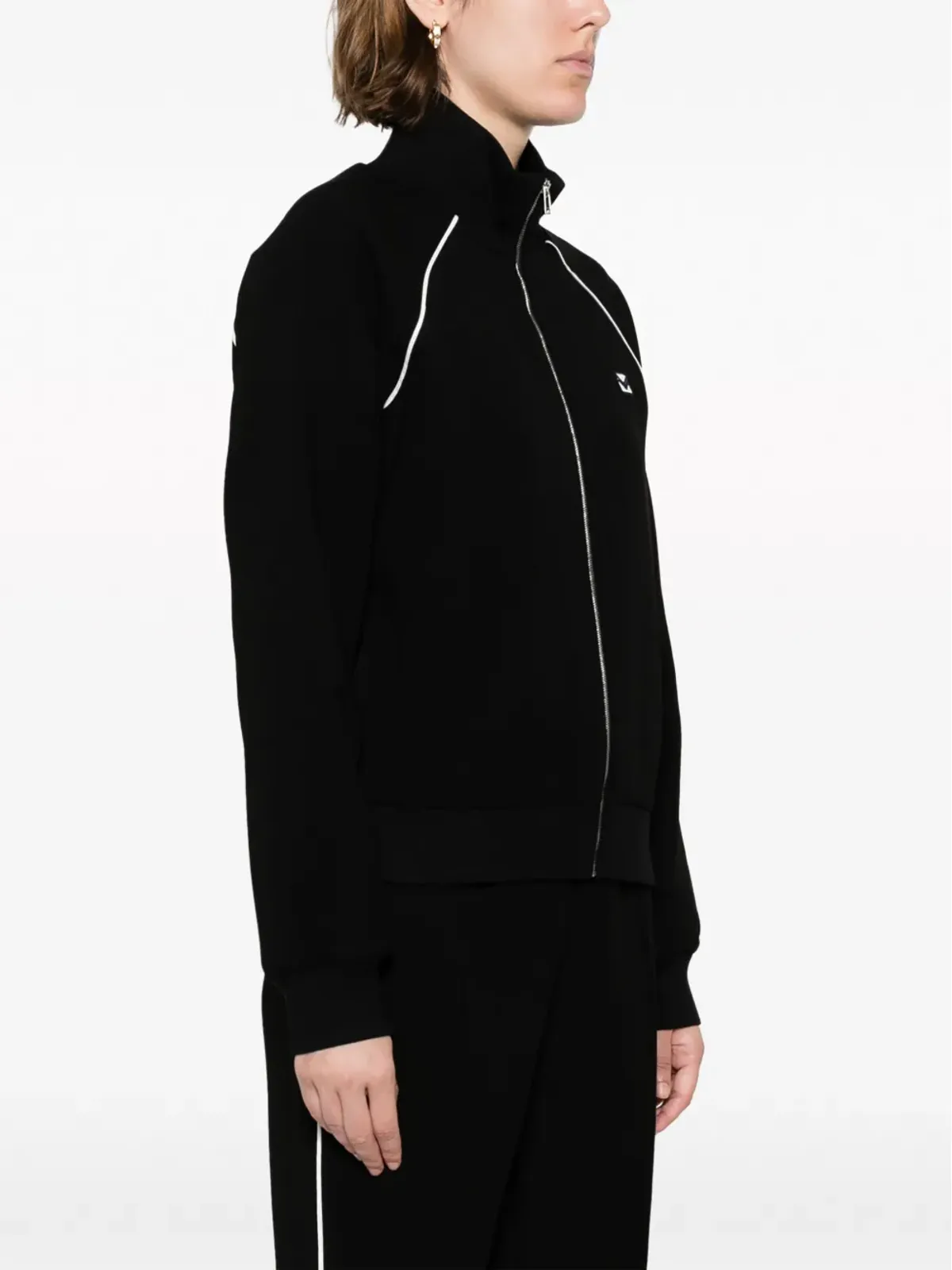 Tory Burch クレープ トラックジャケット - Black - 画像3