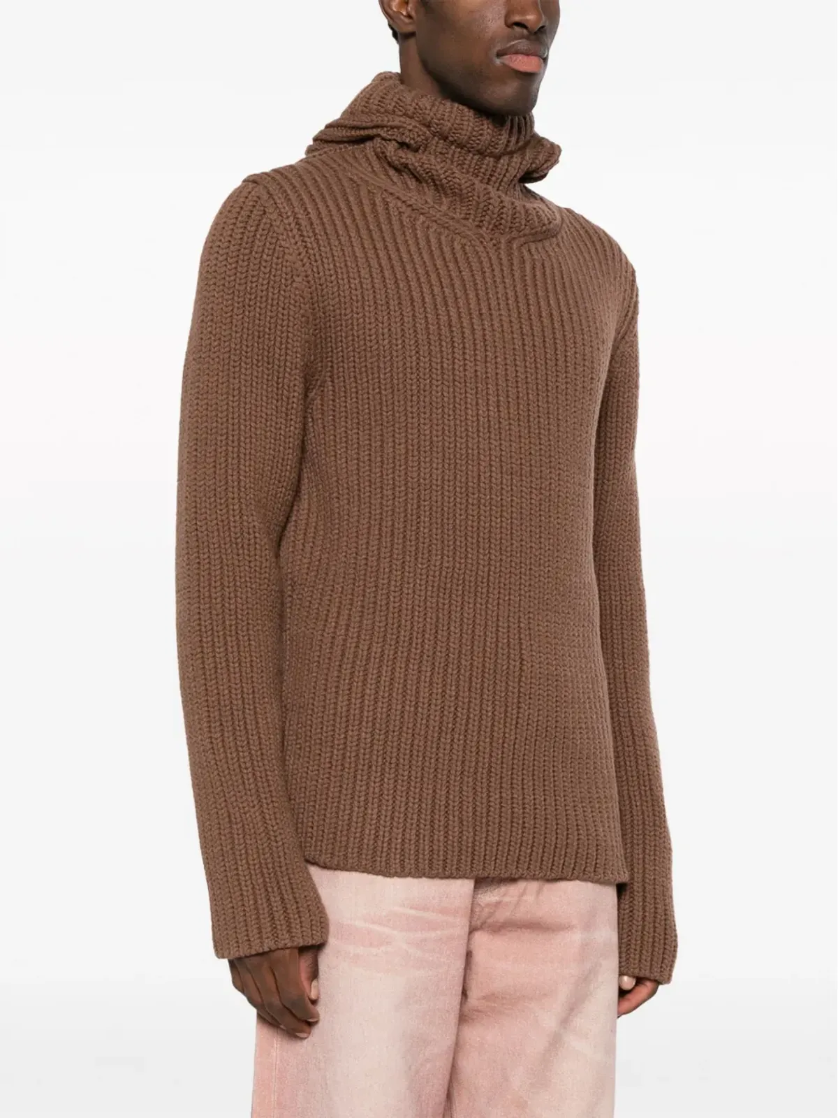 Lanvin リブ編みフード付きニットセーター - 画像3