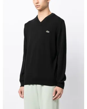 Lacoste ロゴ刺繍入りファインリブ編みニットセーター - サムネイル3