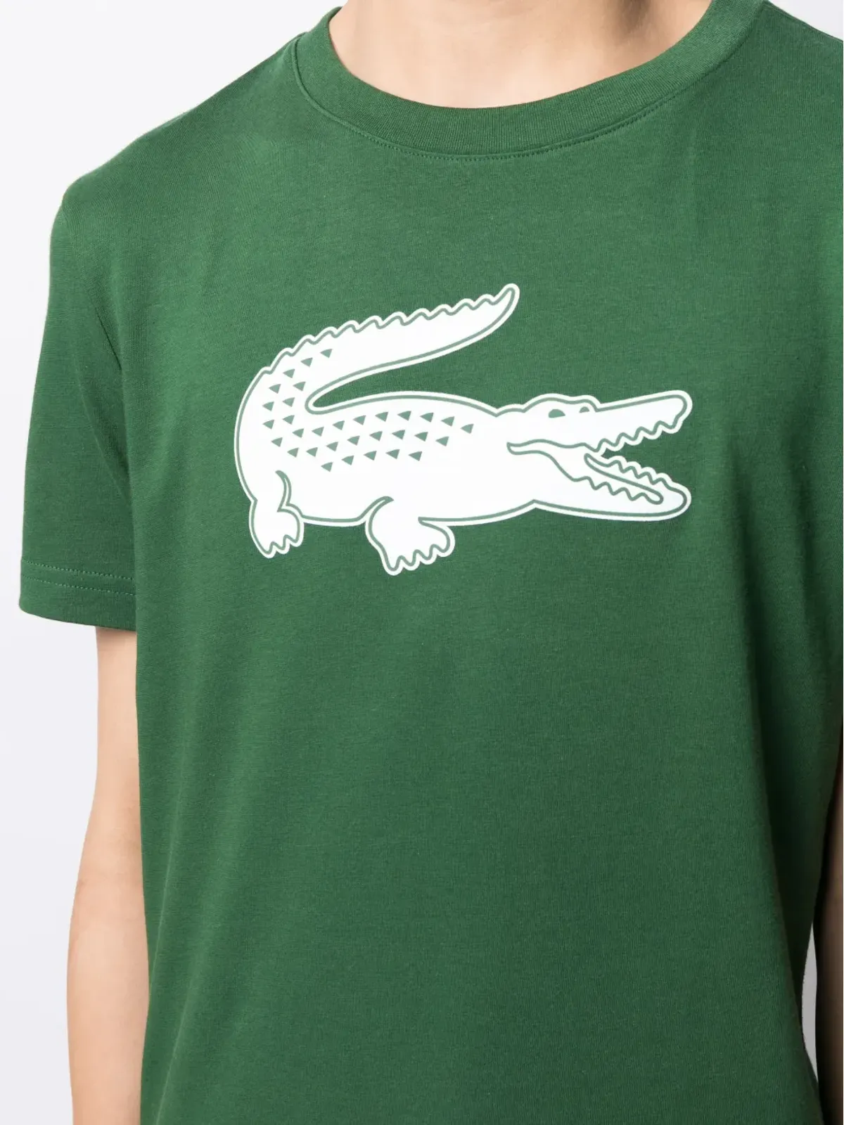Lacoste ロゴプリント コットンTシャツ - 画像5