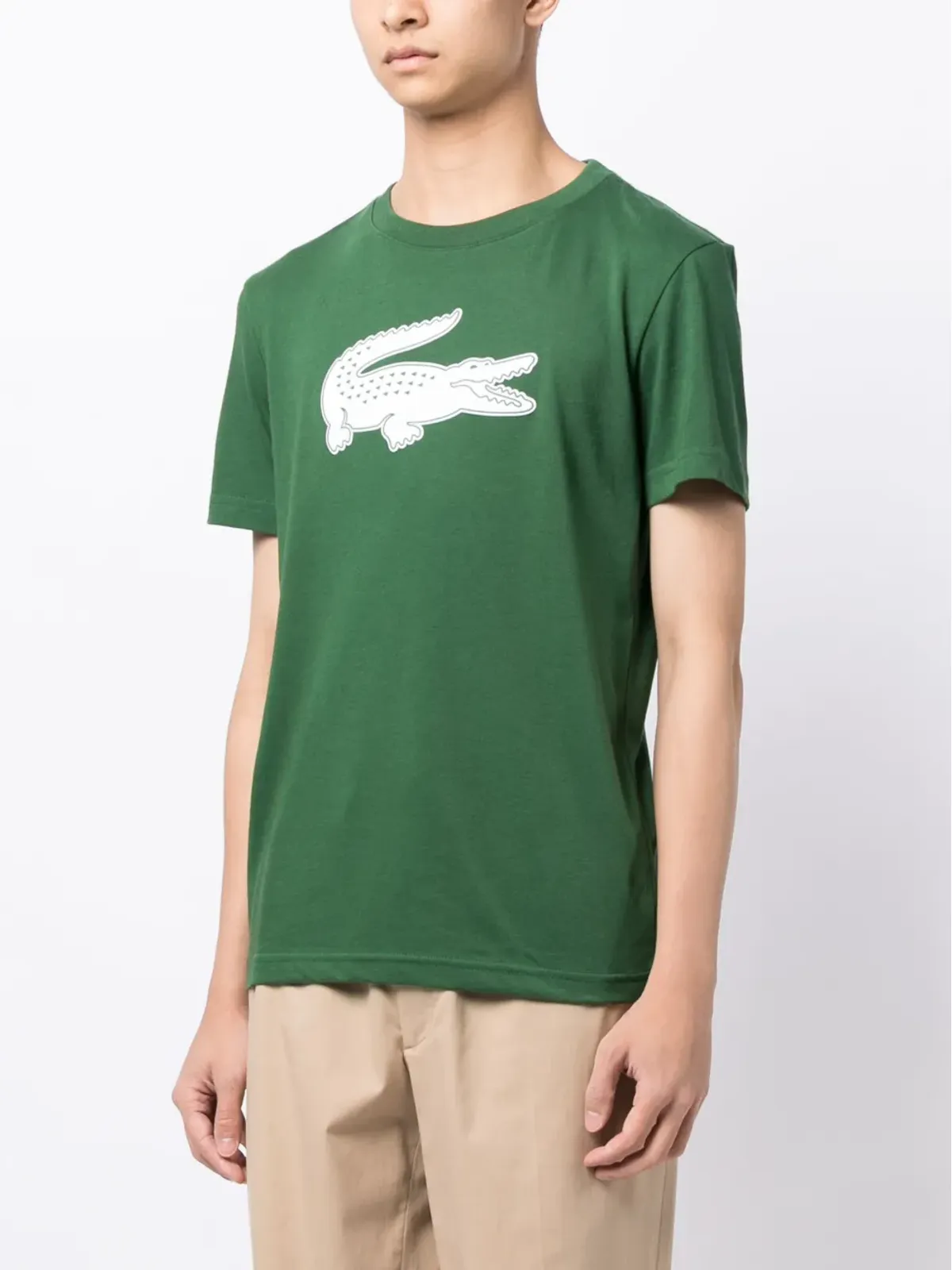 Lacoste ロゴプリント コットンTシャツ - 画像3