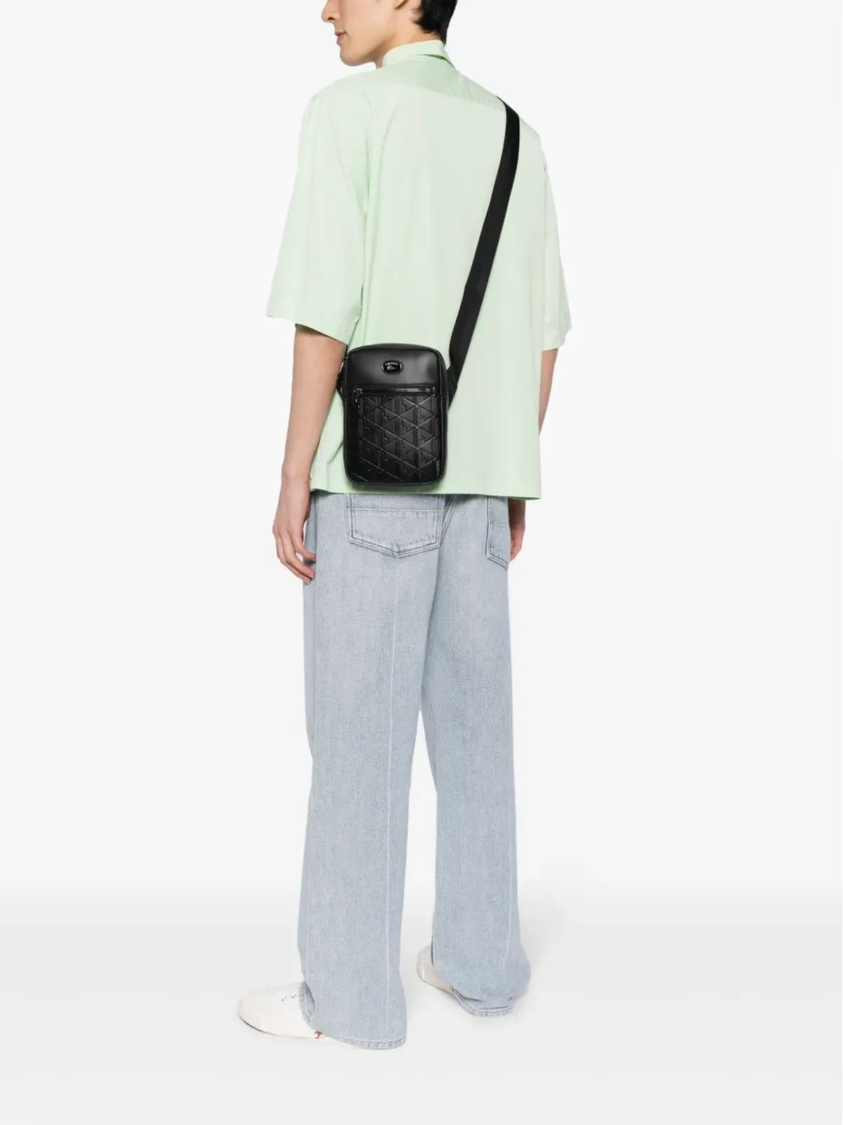 Lacoste エンボスドモノグラムパネルド メッセンジャーバッグ - 画像2