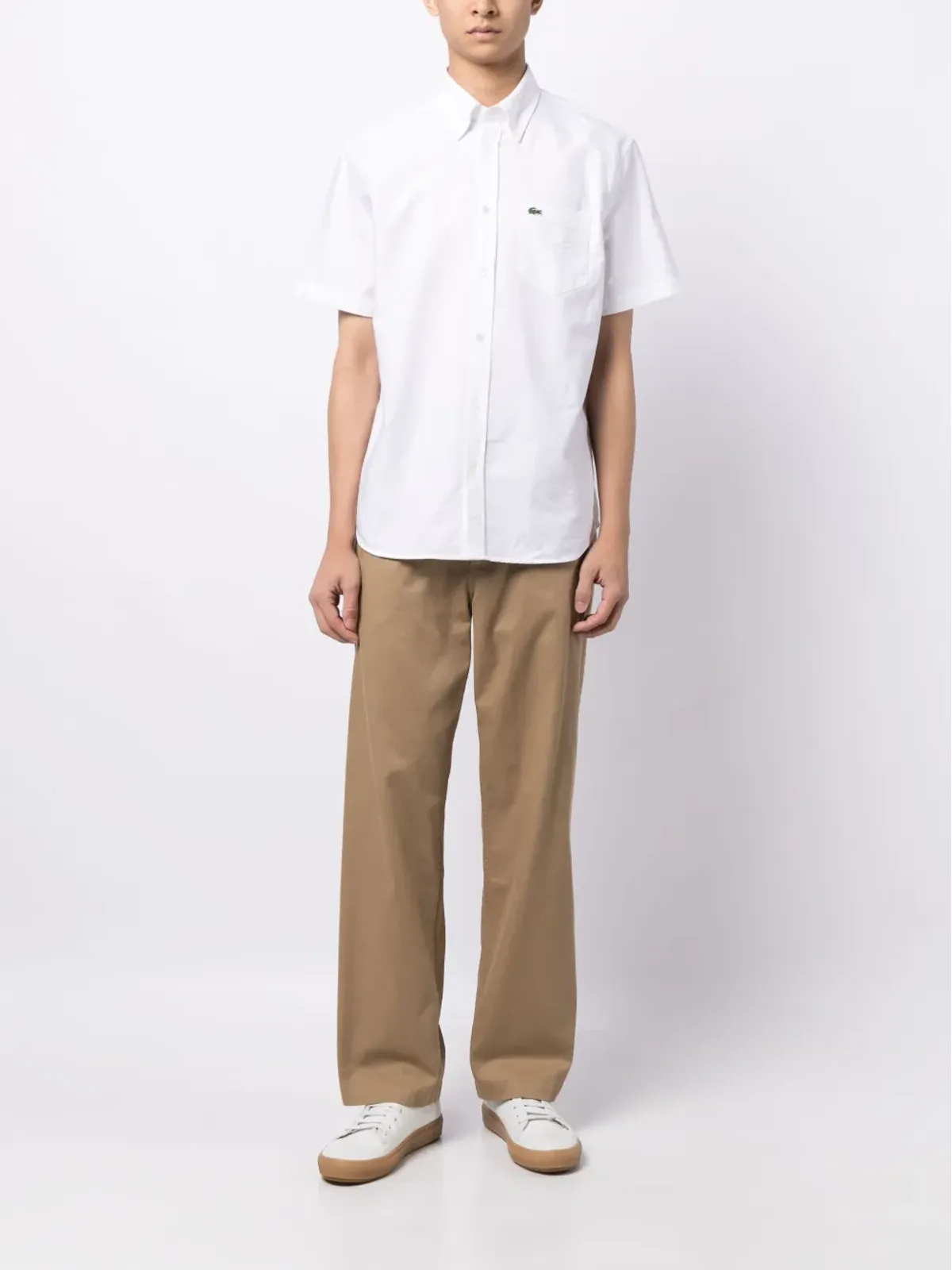 Lacoste クロコダイル ロゴパッチ 半袖シャツ - 画像2