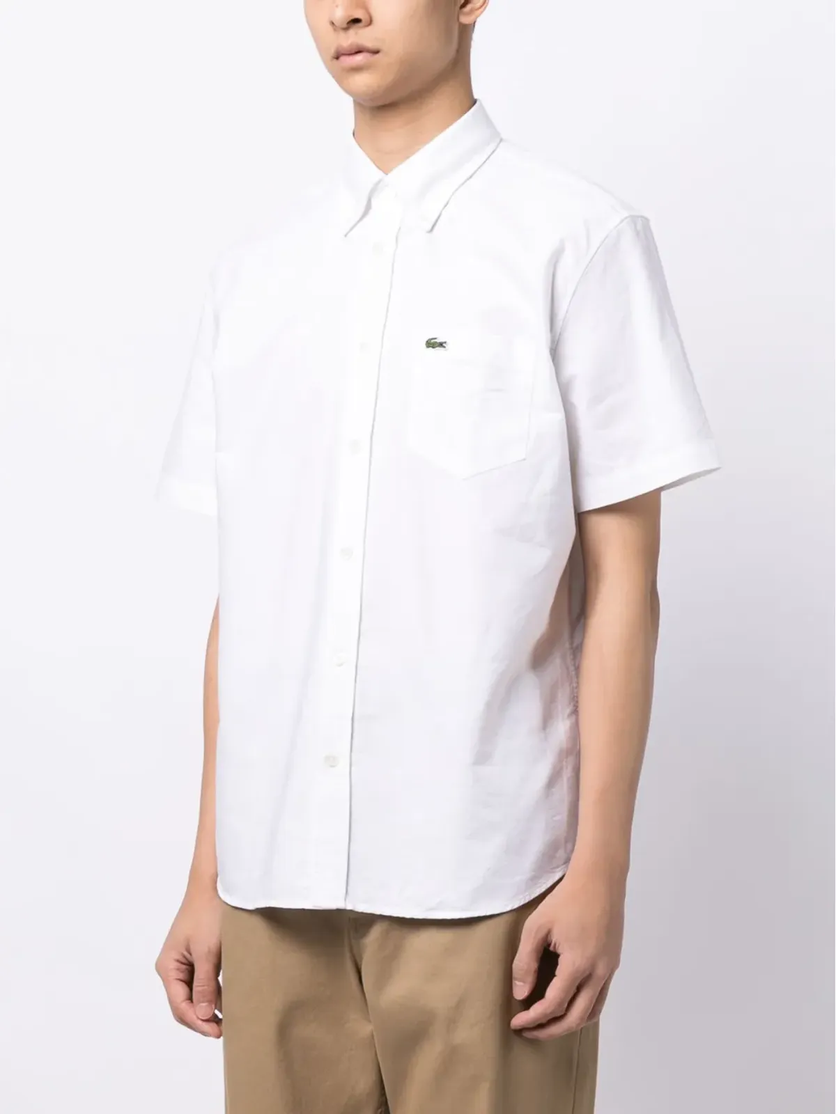 Lacoste クロコダイル ロゴパッチ 半袖シャツ - 画像3