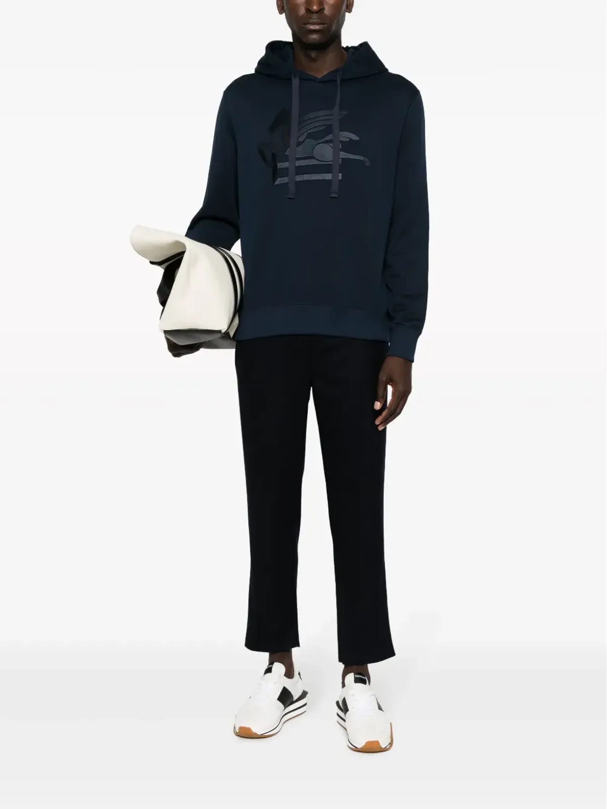 ETRO ドローストリングウエスト ウールパンツ - ブルー - 画像2
