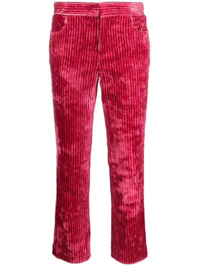 Isabel Marant ISABEL MARANT ミッドライズ コーデュロイ クロップドパンツ - ピンクの商品画像