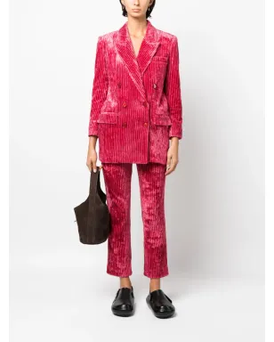 ISABEL MARANT ミッドライズ コーデュロイ クロップドパンツ - ピンク - サムネイル2
