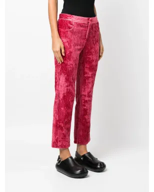 ISABEL MARANT ミッドライズ コーデュロイ クロップドパンツ - ピンク - サムネイル3