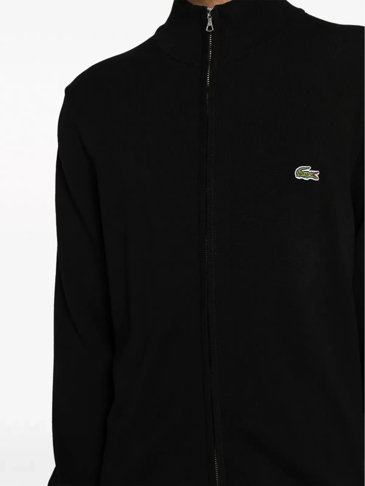 Lacoste ロゴパッチジップアップカーディガン - 画像5