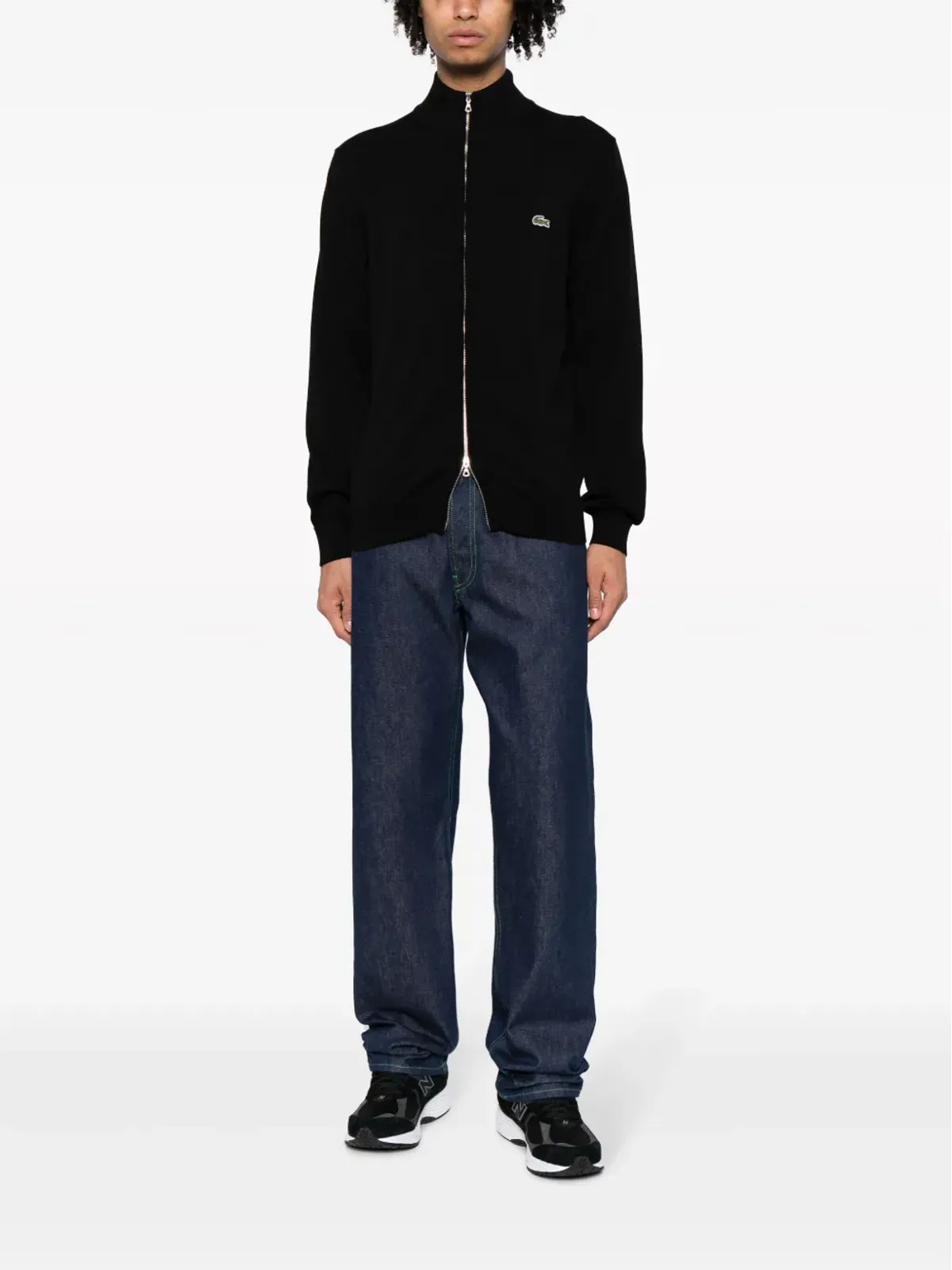 Lacoste ロゴパッチジップアップカーディガン - 画像2