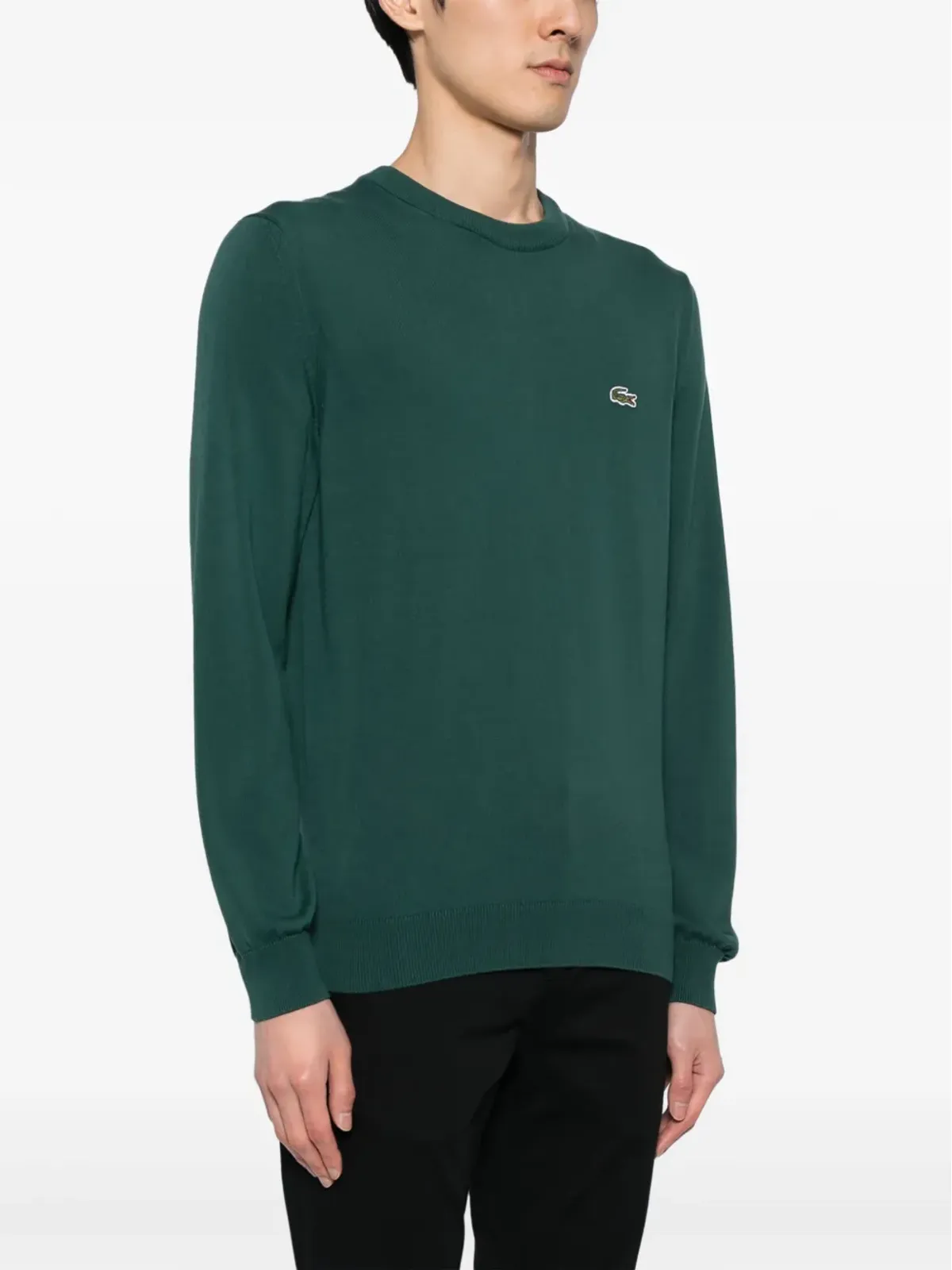 Lacoste ロゴ刺繍コットンジャンパー - グリーン - 画像3