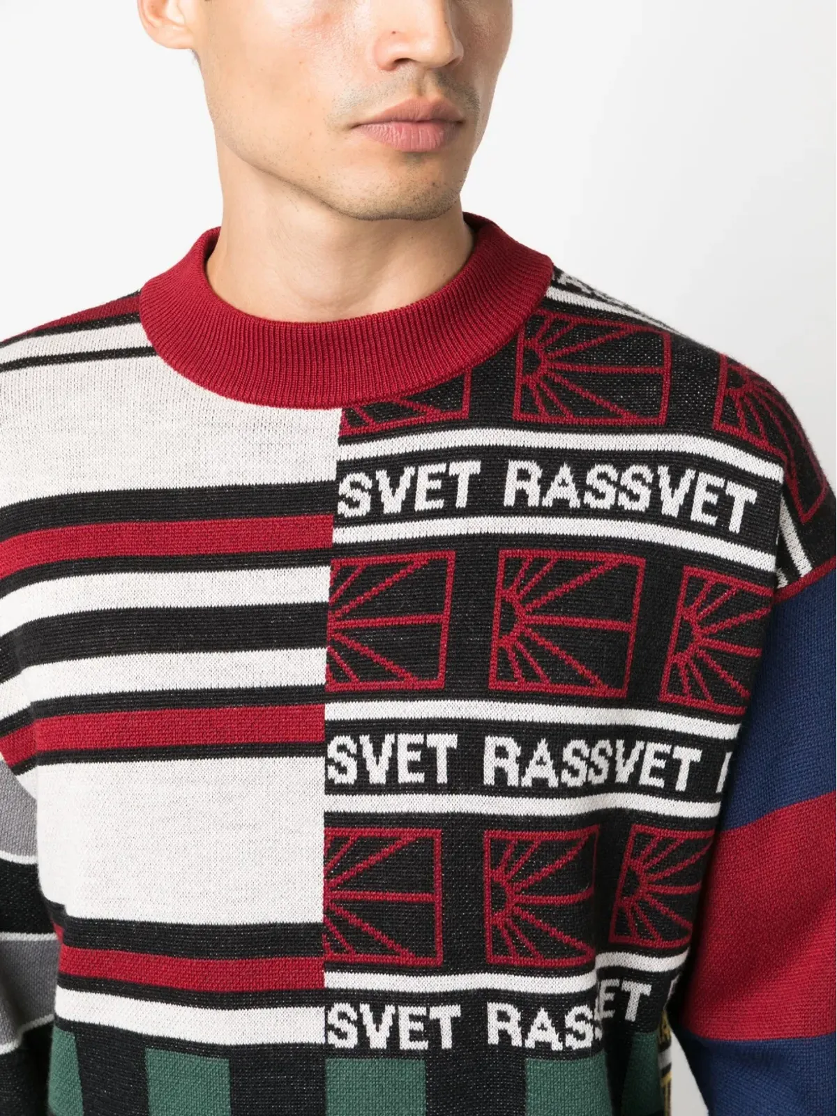 RASSVET インターシャ編み ウール混紡 ジャンパー - ブラック - 画像5