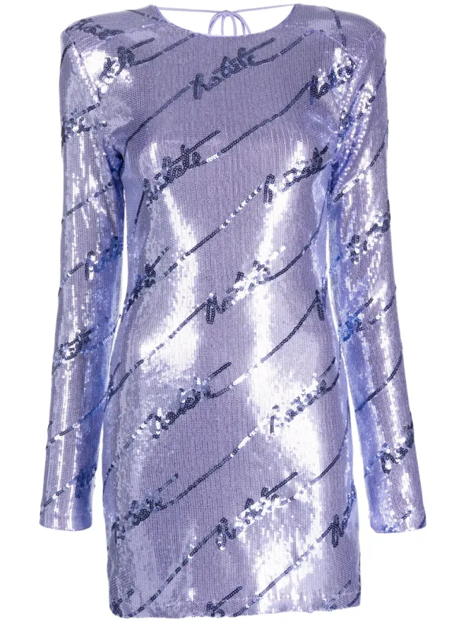 ROTATE BIRGER CHRISTENSEN ROTATE BIRGER CHRISTENSEN ロゴ入りスパンコール ミニドレスの商品画像