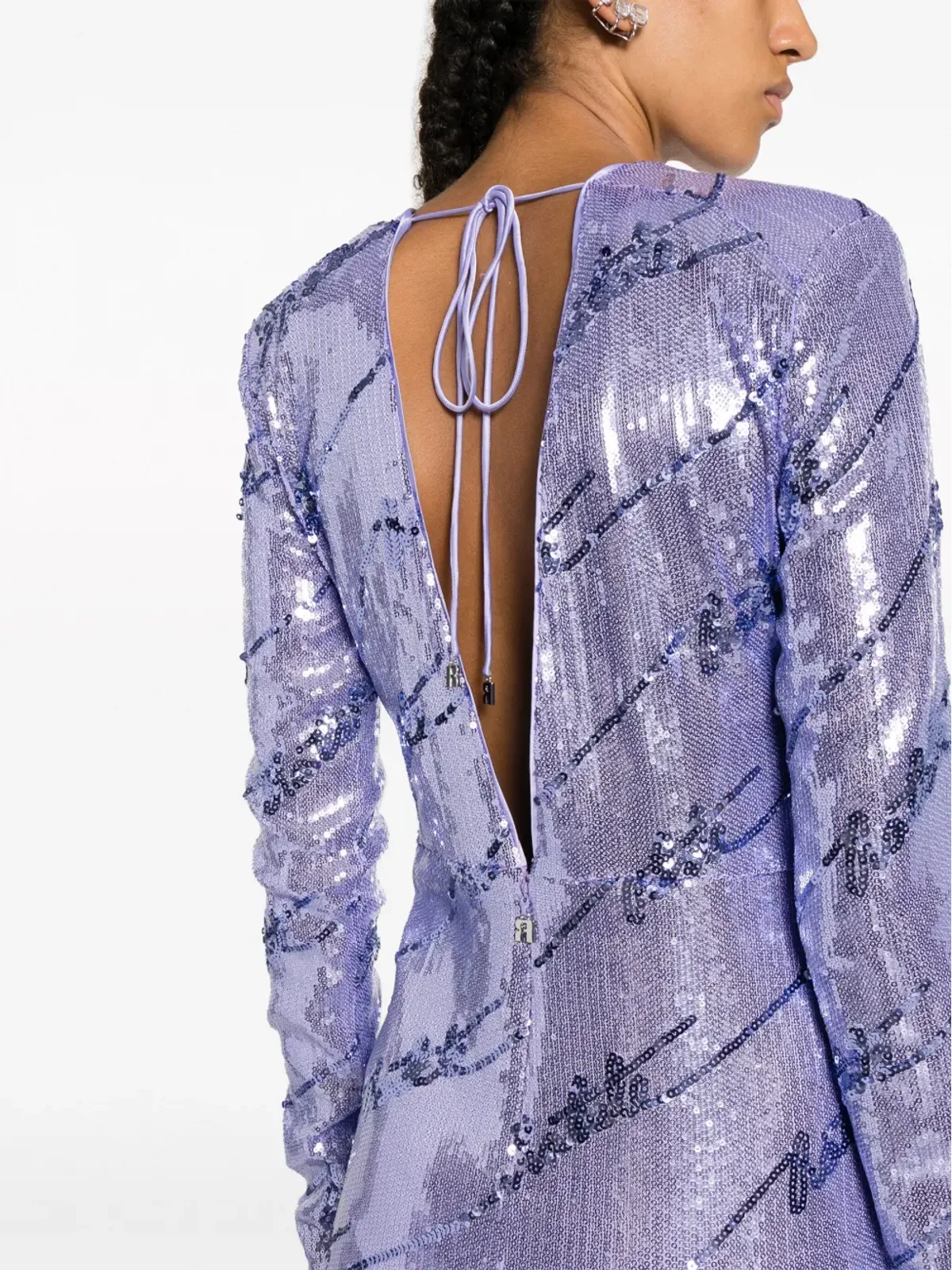 ROTATE BIRGER CHRISTENSEN ロゴ入りスパンコール ミニドレス - 画像5