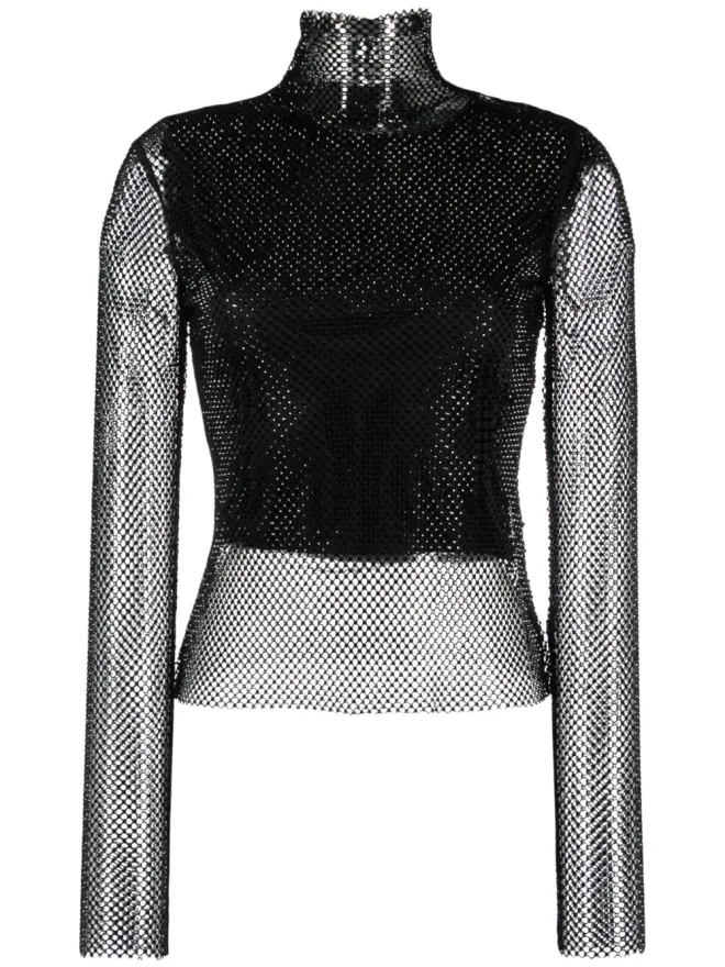 Sportmax Sportmax ラインストーン付きメッシュトップの商品画像