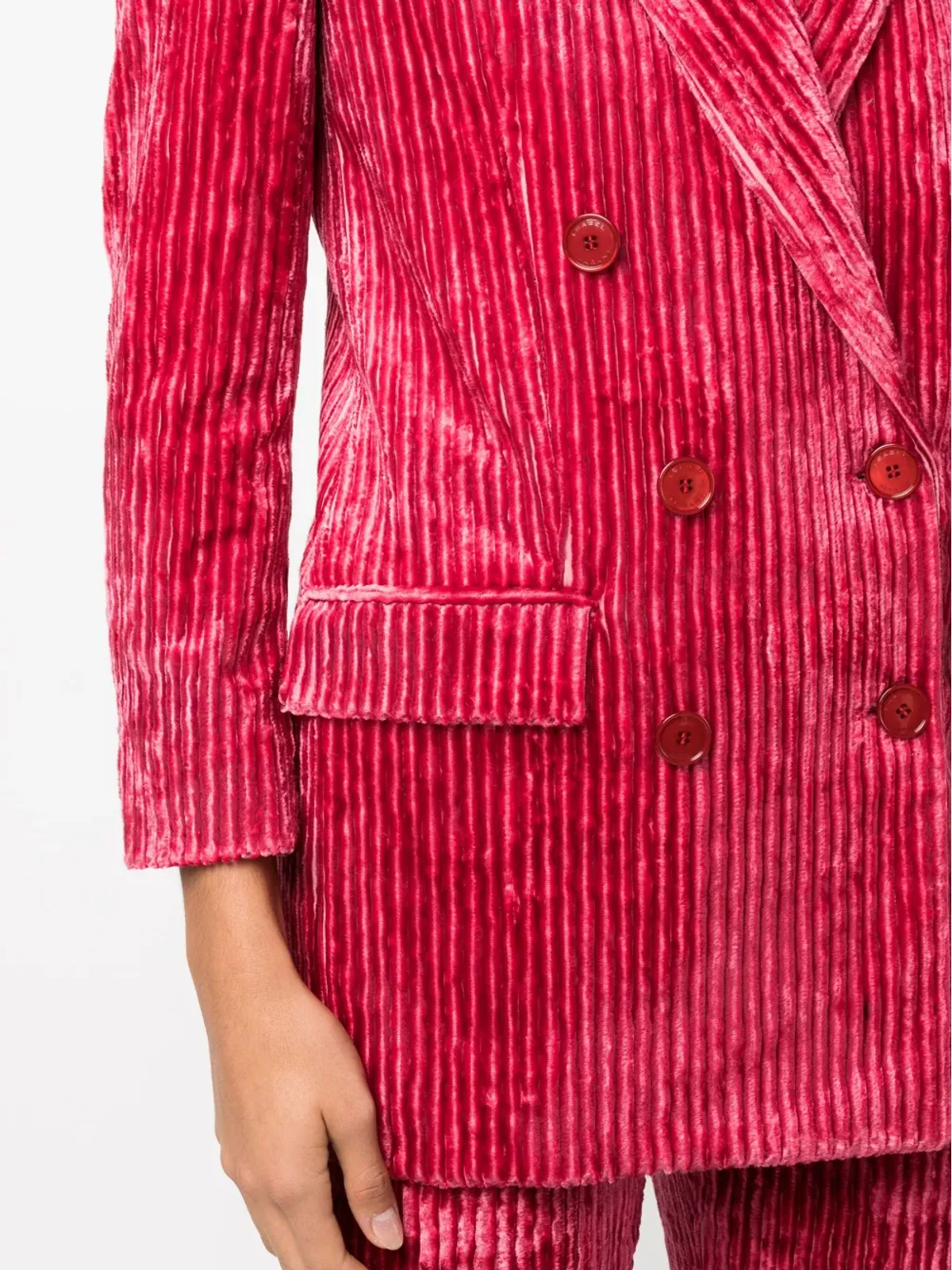 ISABEL MARANT Dita ダブルブレスト コーデュロイ ブレザー - Pink - 画像5