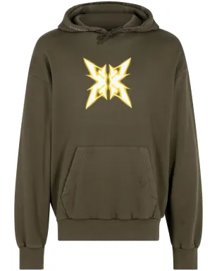 Givenchy ディストレストフーディー グリーン - サムネイル1