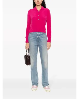 MOSCHINO JEANS ニット長袖ポロカラー ピンク - サムネイル2