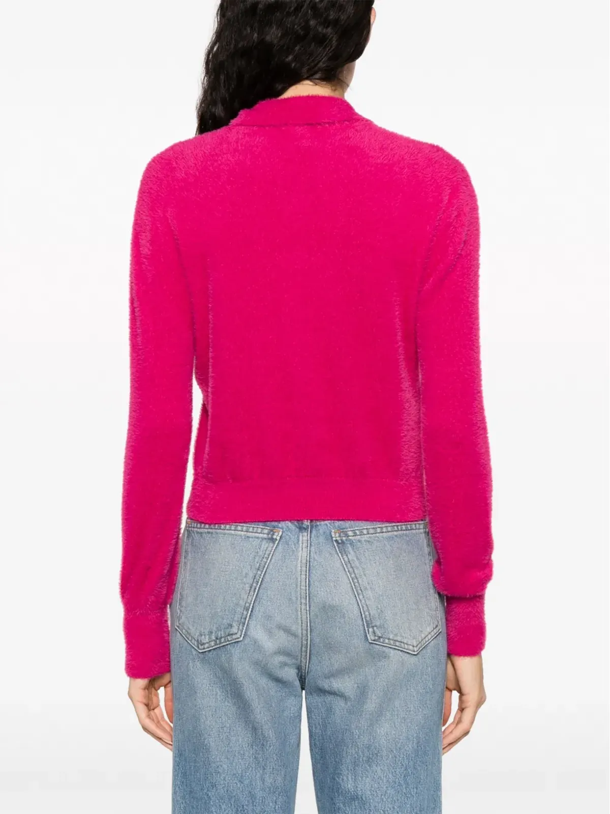 MOSCHINO JEANS ニット長袖ポロカラー ピンク - 画像4