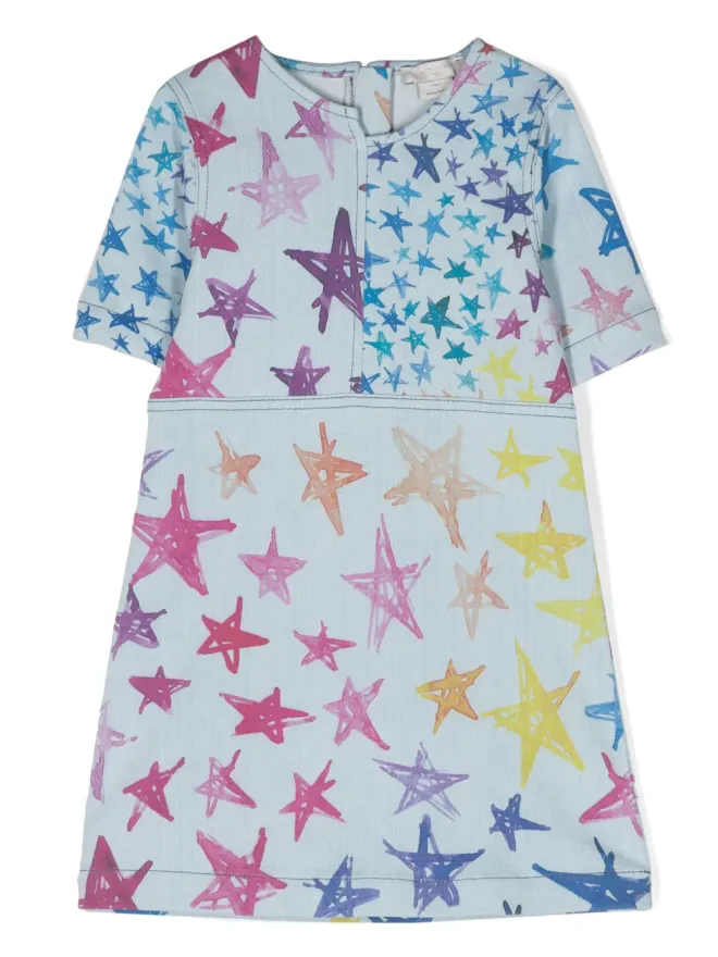 Stella McCartney Kids Stella McCartney Kids 星柄コットンのドレスの商品画像
