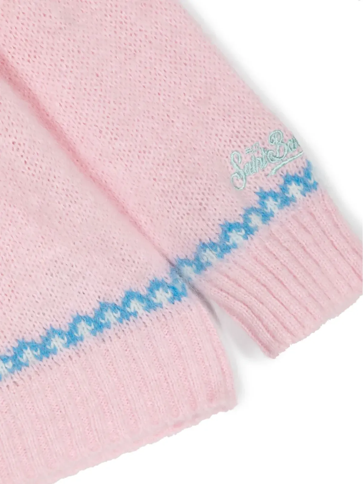 MC2 Saint Barth Kids Courma Fair Isle ジャンパー - ピンク - 画像3