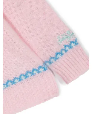 MC2 Saint Barth Kids Courma Fair Isle ジャンパー - ピンク - サムネイル3