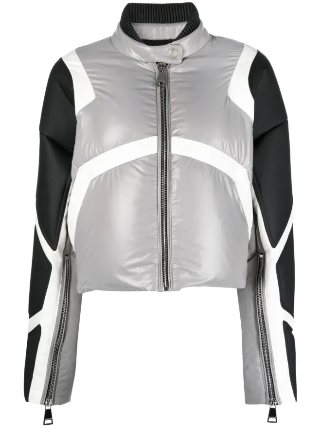 Khrisjoy Khrisjoy Khris Crop Biker ダウンジャケット - グレーの商品画像