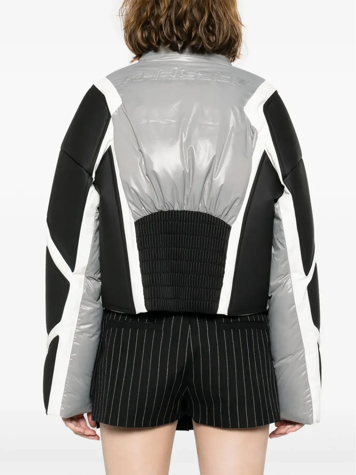 Khrisjoy Khris Crop Biker ダウンジャケット - グレー - 画像4
