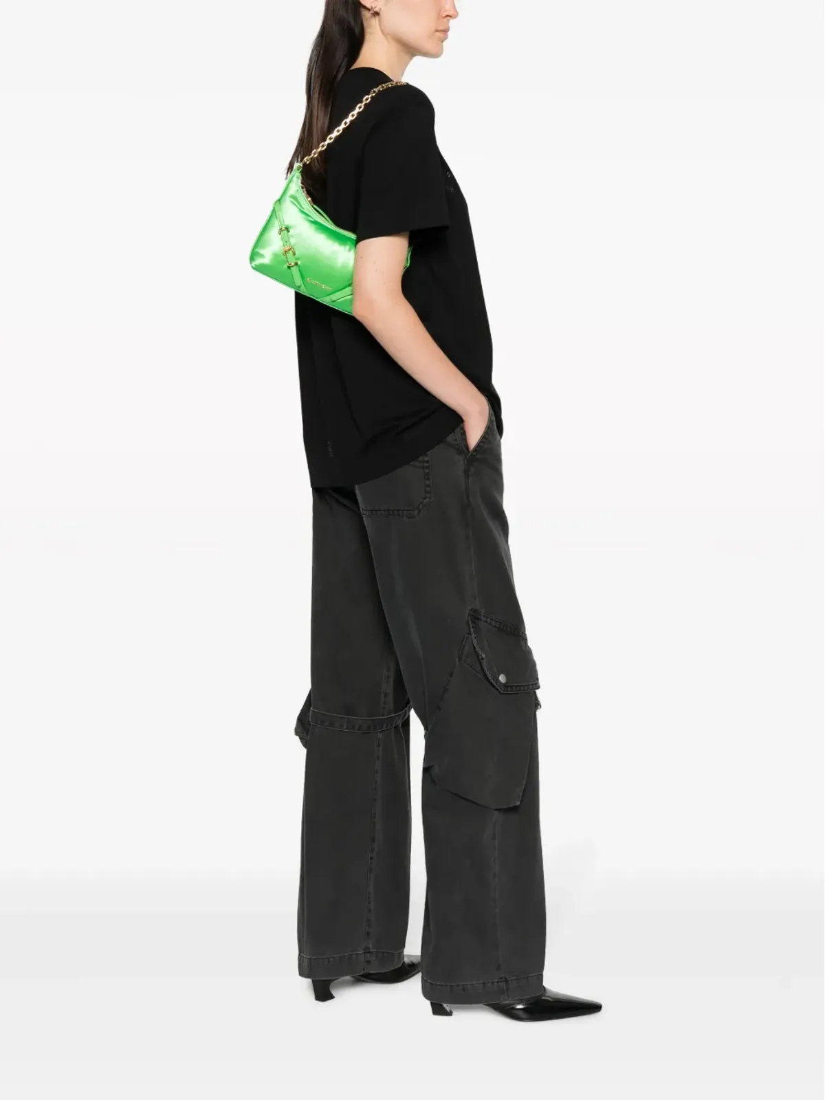Givenchy ロゴレタリング付きジップショルダーバッグ - 画像2