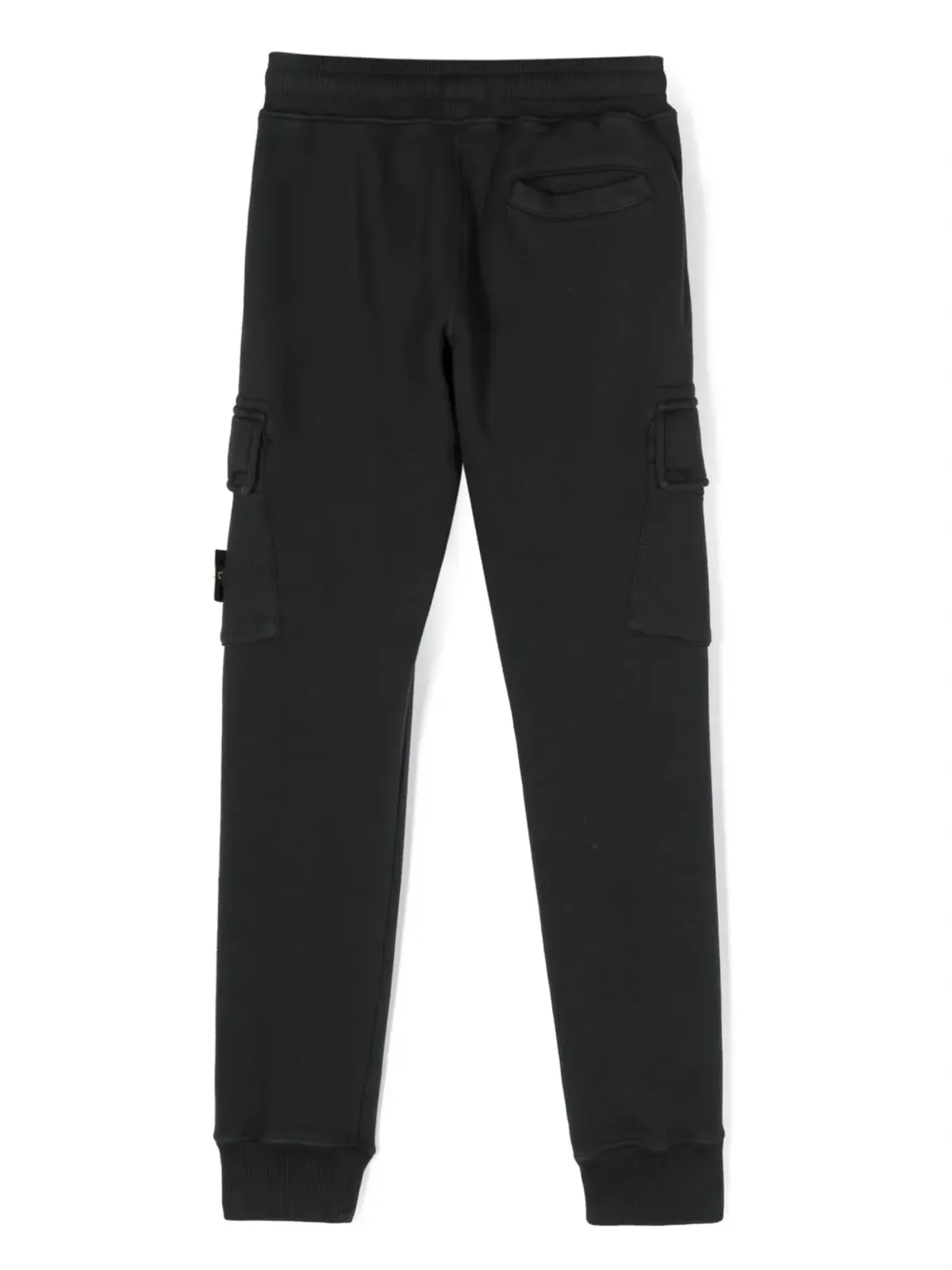 Stone Island Junior コンパスバッジ付き テーパード コットンパンツ - 画像2
