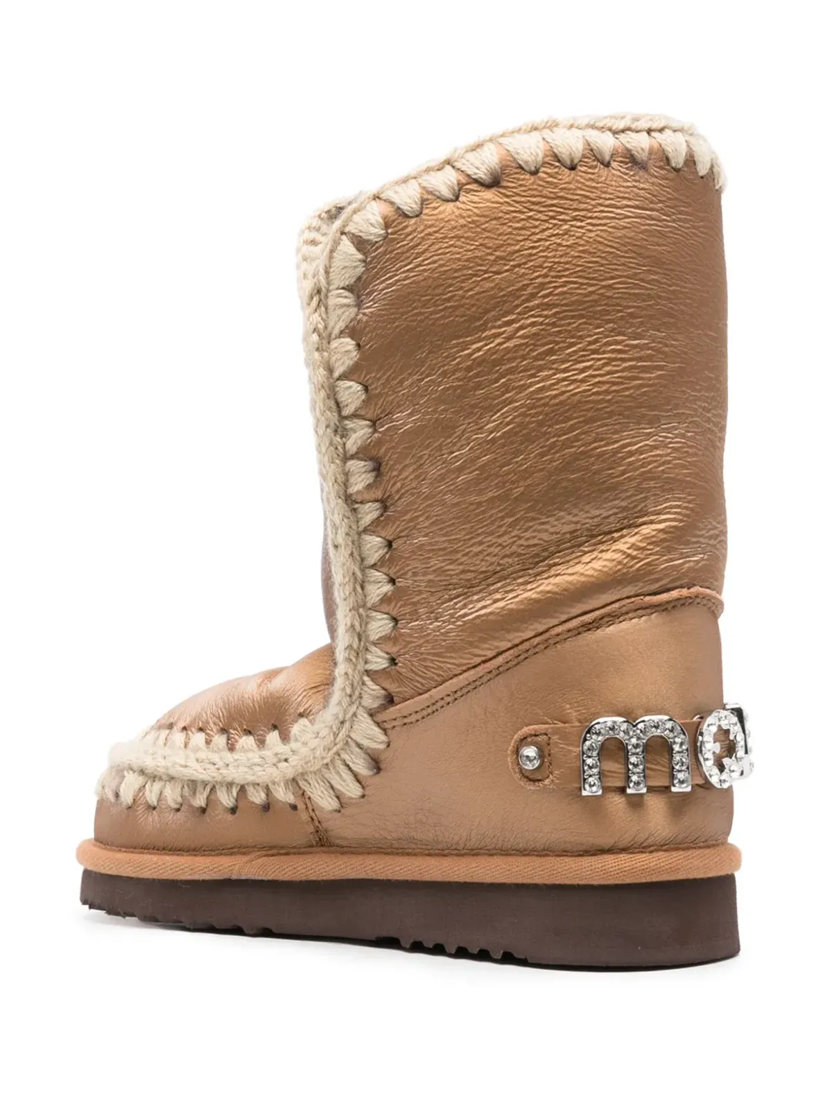 Mou Eskimo 24 rhinestone-embellished boots - Brown - 画像3