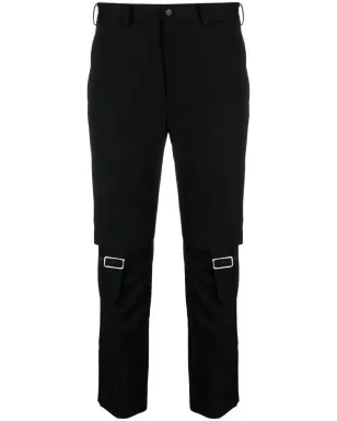 Black Comme Des Garçons カットアウトバックルディテール スキニーパンツ - サムネイル1
