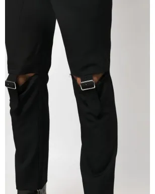 Black Comme Des Garçons カットアウトバックルディテール スキニーパンツ - サムネイル5