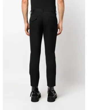 Black Comme Des Garçons カットアウトバックルディテール スキニーパンツ - サムネイル4