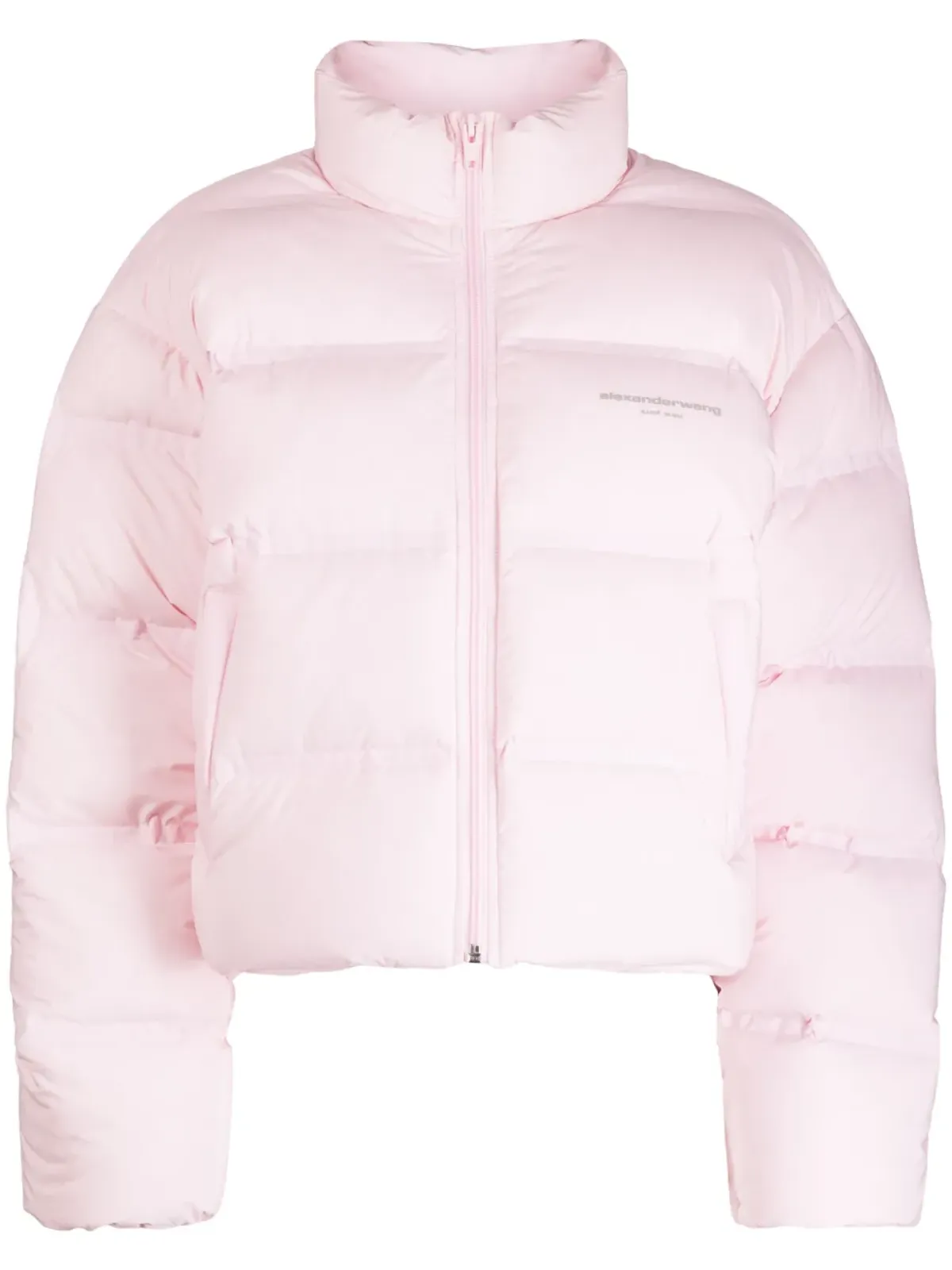 Alexander Wang 反射ロゴ入り クロップド ダウンジャケット - 画像1