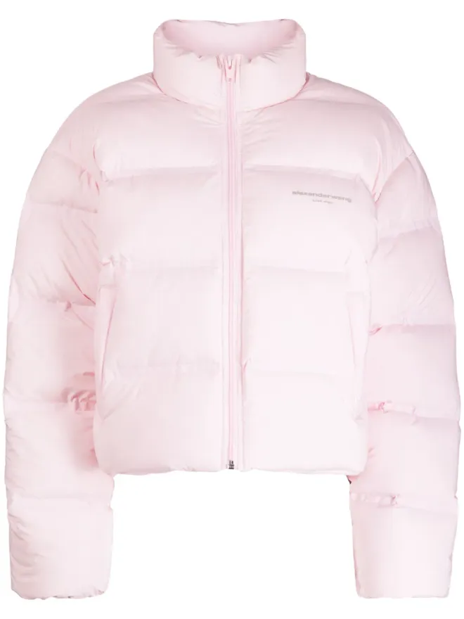 Alexander Wang Alexander Wang 反射ロゴ入り クロップド ダウンジャケットの商品画像