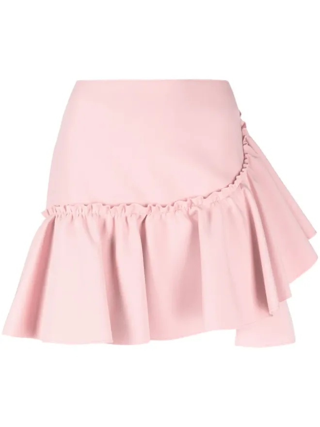 MSGM MSGM フリル付きハイウエストミニスカート - Pinkの商品画像