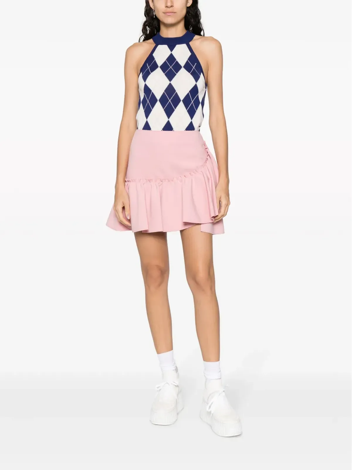 MSGM フリル付きハイウエストミニスカート - Pink - 画像2