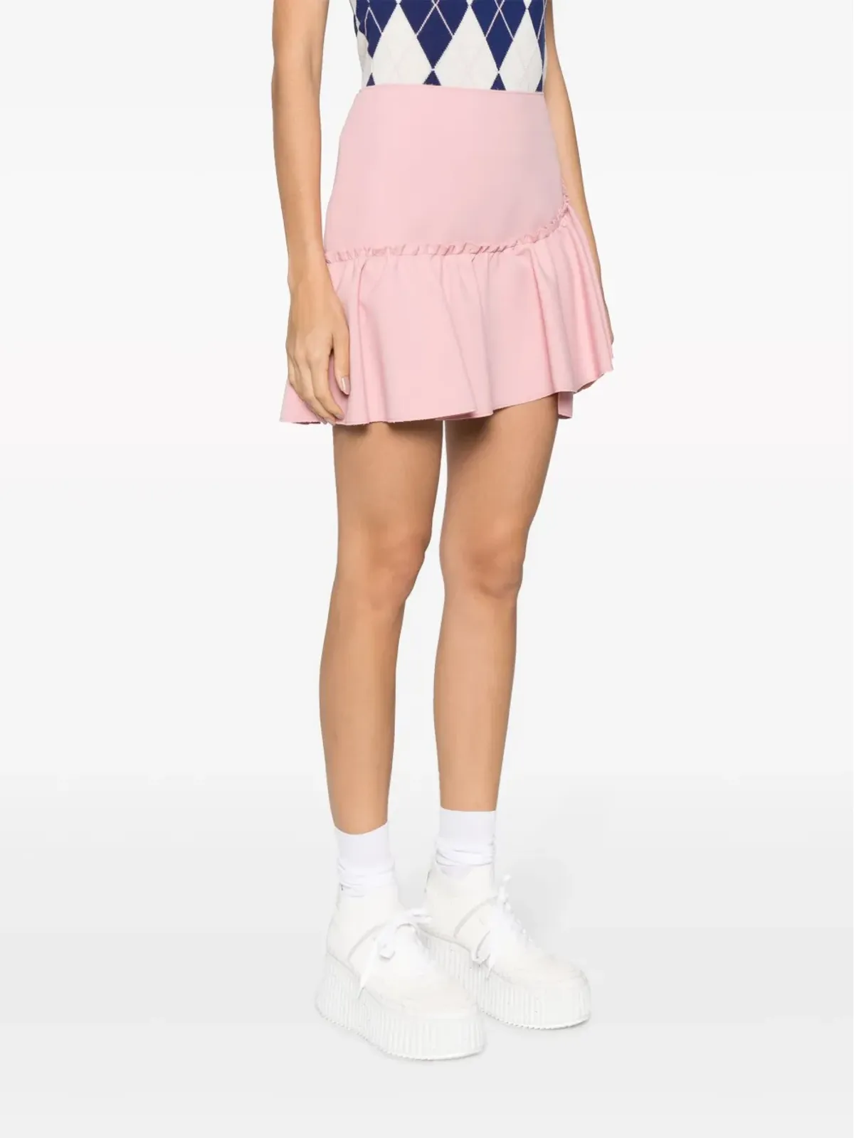 MSGM フリル付きハイウエストミニスカート - Pink - 画像3