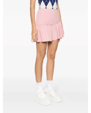 MSGM フリル付きハイウエストミニスカート - Pink - サムネイル3