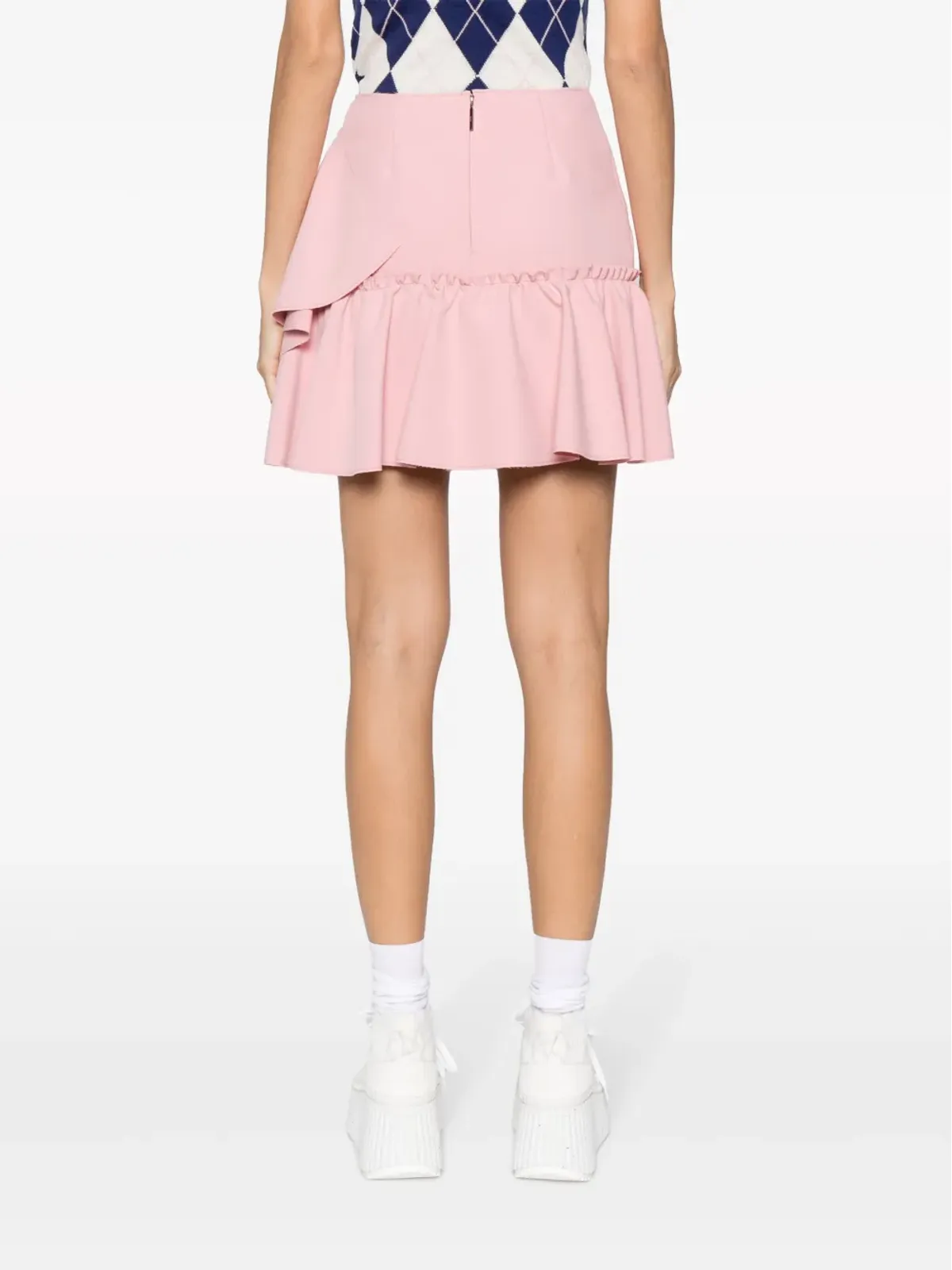 MSGM フリル付きハイウエストミニスカート - Pink - 画像4