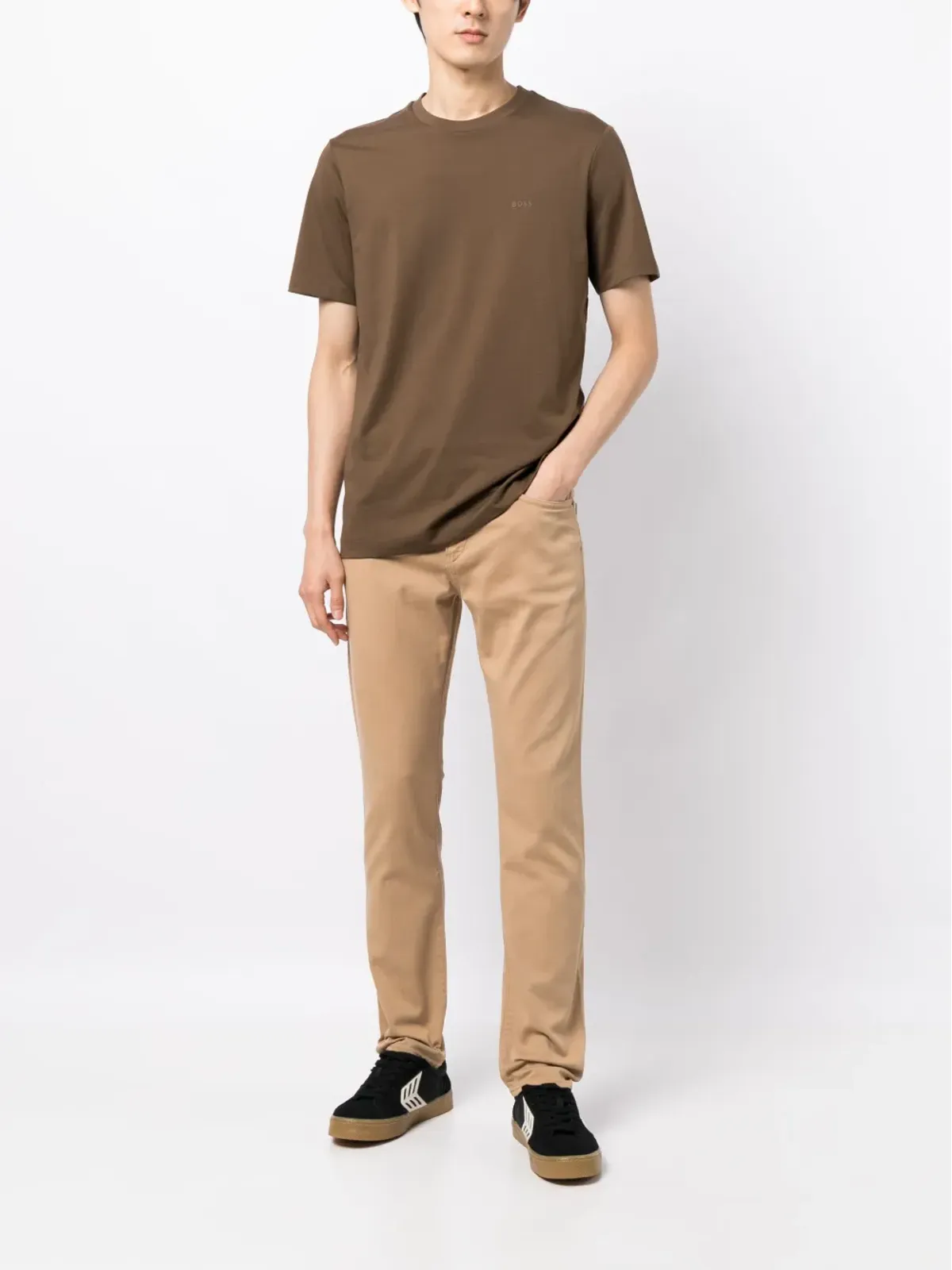 BOSS ロゴプリント クルーネック Tシャツ - 画像2