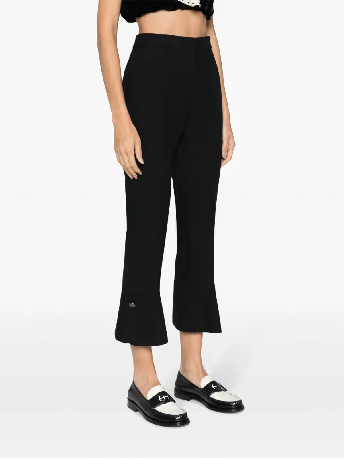 MSGM センタープレス ハイウエストパンツ - 画像3