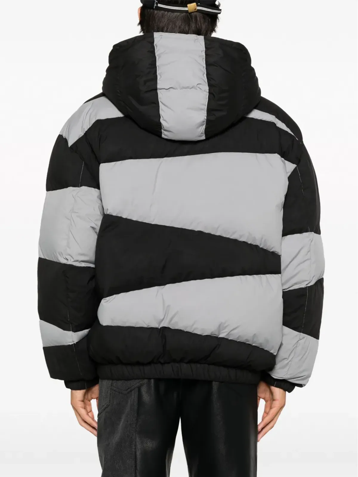 Kenzo ダズルストライプ パディッドジャケット ブラック - 画像4