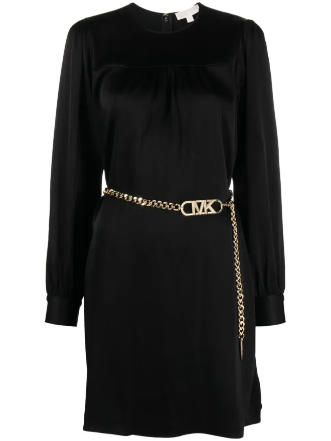 Michael Michael Kors Michael Michael Kors ベルト付きサテン仕上げミニドレスの商品画像
