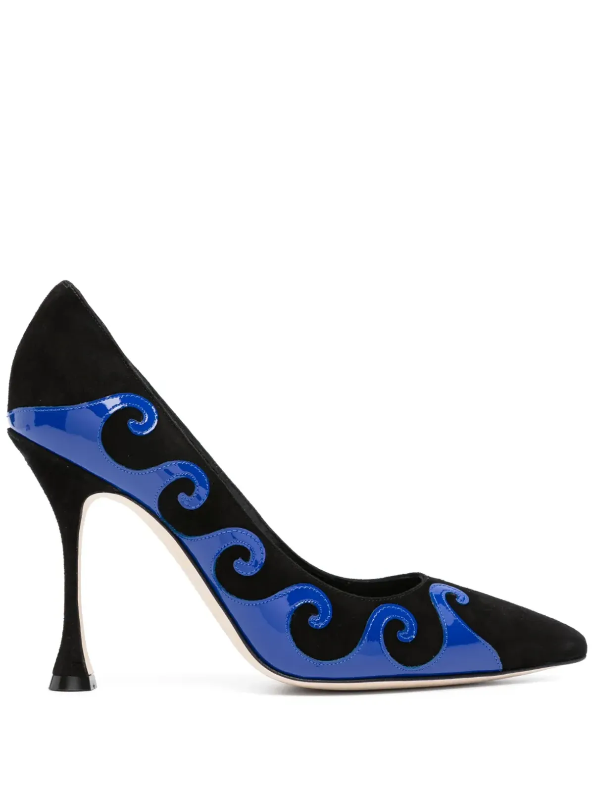 Manolo Blahnik Kasai 105mm swirl-detail pumps - Black - 画像1
