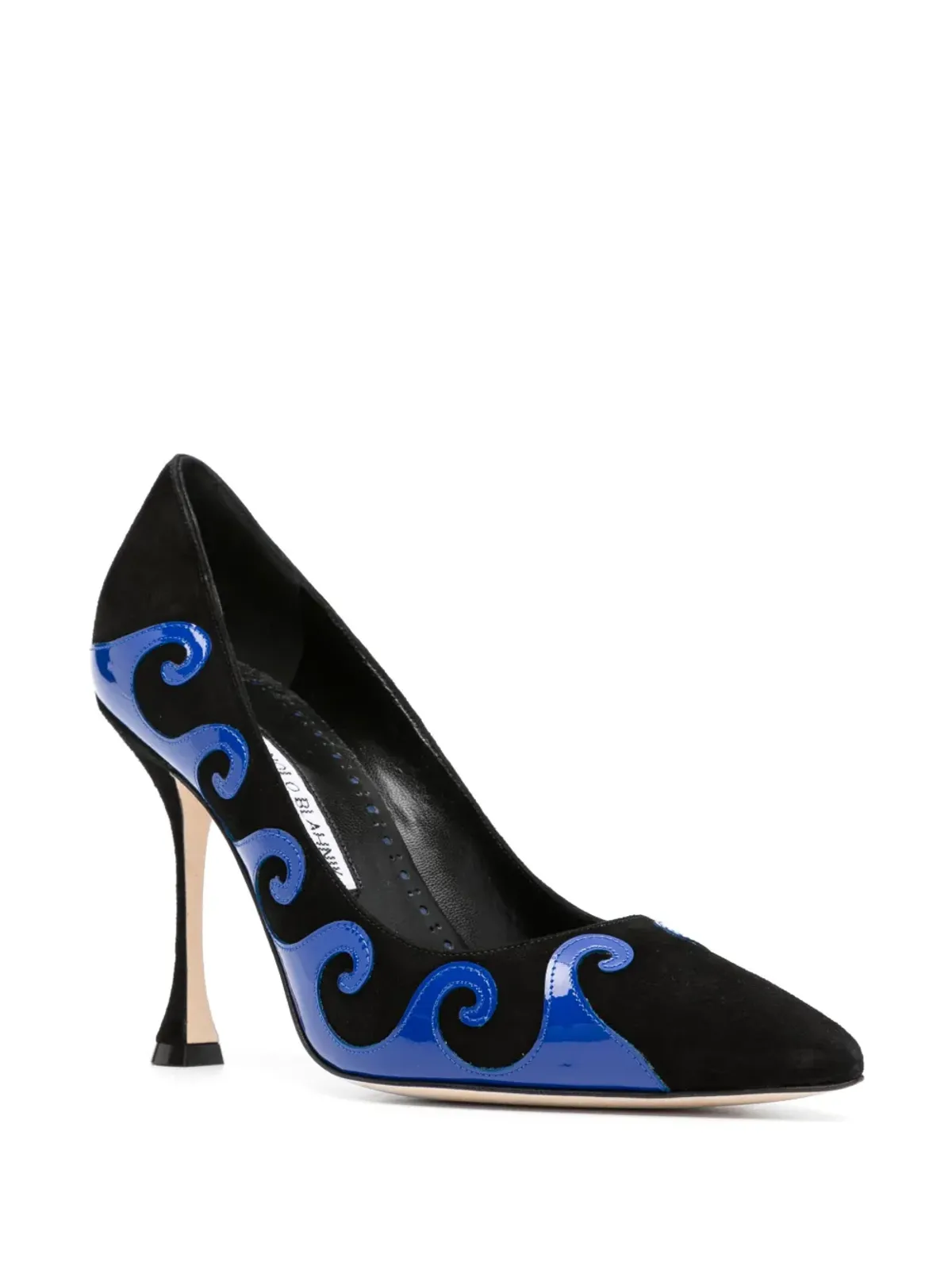 Manolo Blahnik Kasai 105mm swirl-detail pumps - Black - 画像2